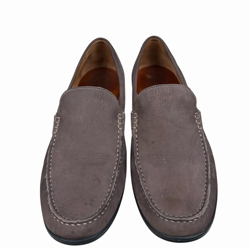 Johnston & Murphy 20-9577 Men's Sz 9 M Cresswell Venetian Gray Nubuck‎ Loafer